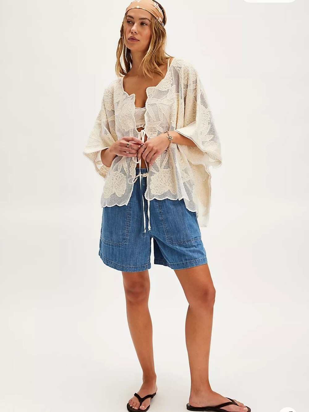 Free People NWTs Willow Tie Front Cape